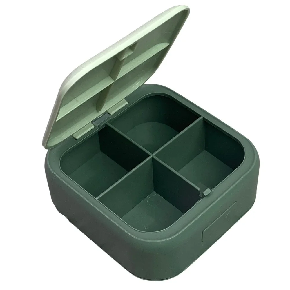 Lot of 2 Acedada Portable Pill Organizer 4‎ Compartment Travel Medicine Box NEW